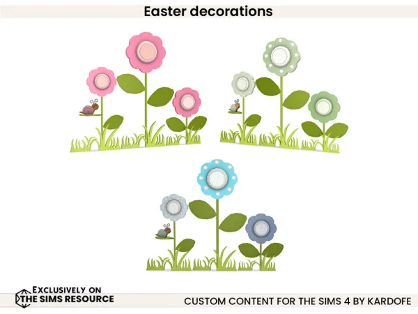 Mix Easter decorations - The Sims 4 Custom Content