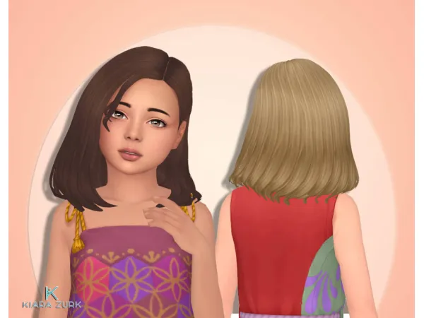 Maxis Match Luana Hairstyle for Girls - The Sims 4 Custom Content