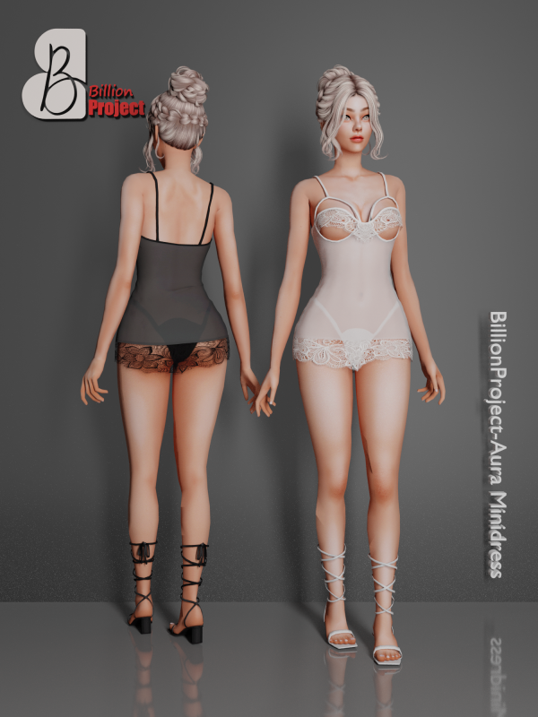 Alpha BillionProject Aura Minidress by simsfinds - The Sims 4 Custom Content