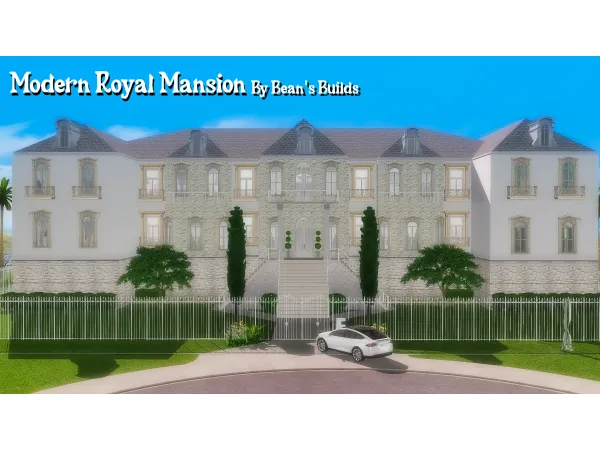 Maxis Match Modern Royal Mansion by beansbuilds - The Sims 4 Custom Content