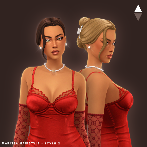 Maxis Match Marissa Hairstyle Style 2 by simsfinds - The Sims 4 Custom Content