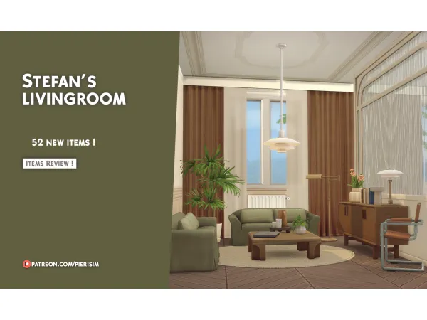 Maxis Match STEFAN livingroom by pierisim - The Sims 4 Custom Content