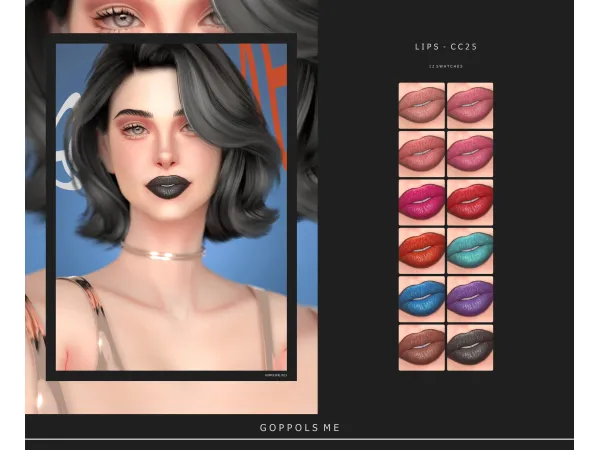 Alpha GPME GOLD Lips CC25 by goppolsme - The Sims 4 Custom Content