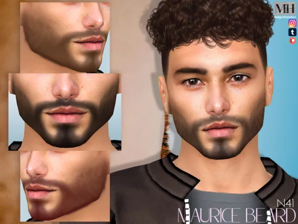 Alpha Maurice Beard N41 by magichandcc - The Sims 4 Custom Content