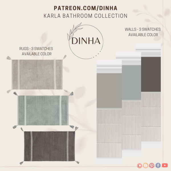 Mix Karla Bathroom Collection by dinhagamer - The Sims 4 Custom Content