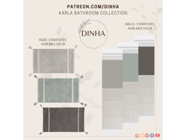 Mix Karla Bathroom Collection - The Sims 4 Custom Content