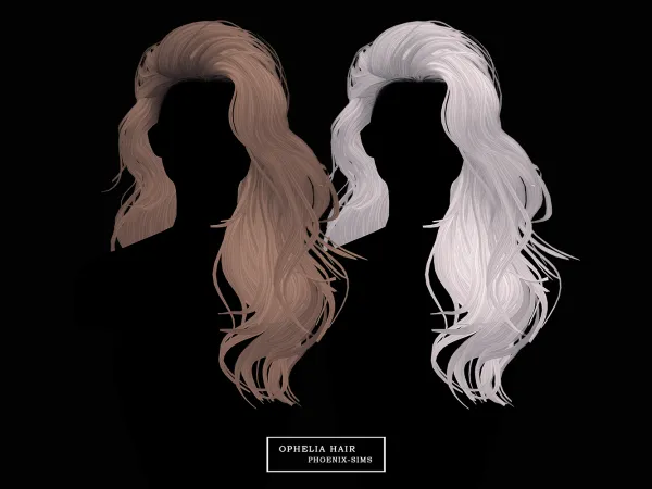 Alpha Ophelia Hair by phoenixsims4 - The Sims 4 Custom Content