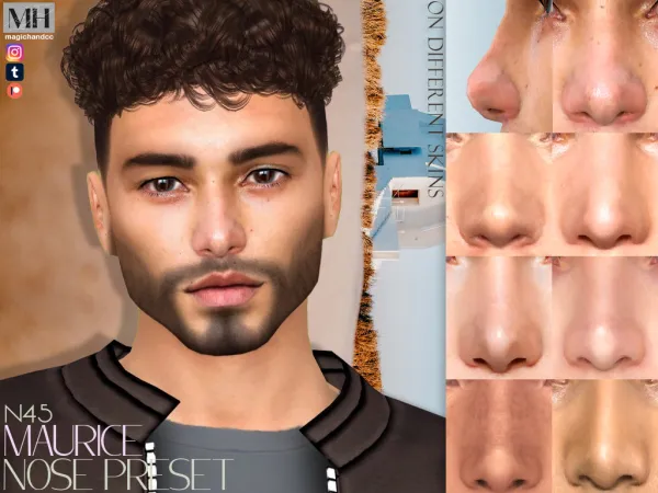 Mix Maurice Nose Preset N47 by magichandcc - The Sims 4 Custom Content