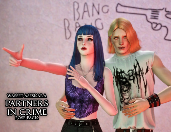 PARTNERS IN CRIME poses for Sims 3 by simsfinds - The Sims 3 Custom Content