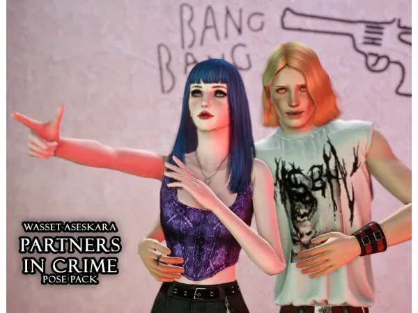 PARTNERS IN CRIME poses for Sims 3 - The Sims 3 Custom Content