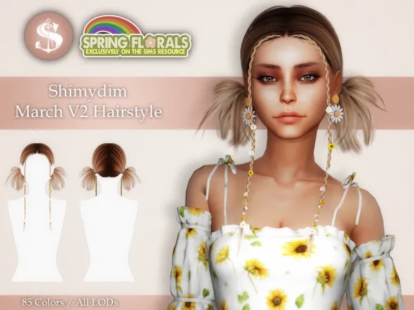 Alpha [ ] MARCH HAIR ACCESSORY CHILD - The Sims 4 Custom Content