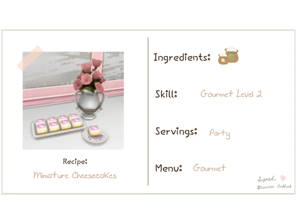 Maxis Match Miniature Cheesecakes by littlbowbub - The Sims 4 Custom Content