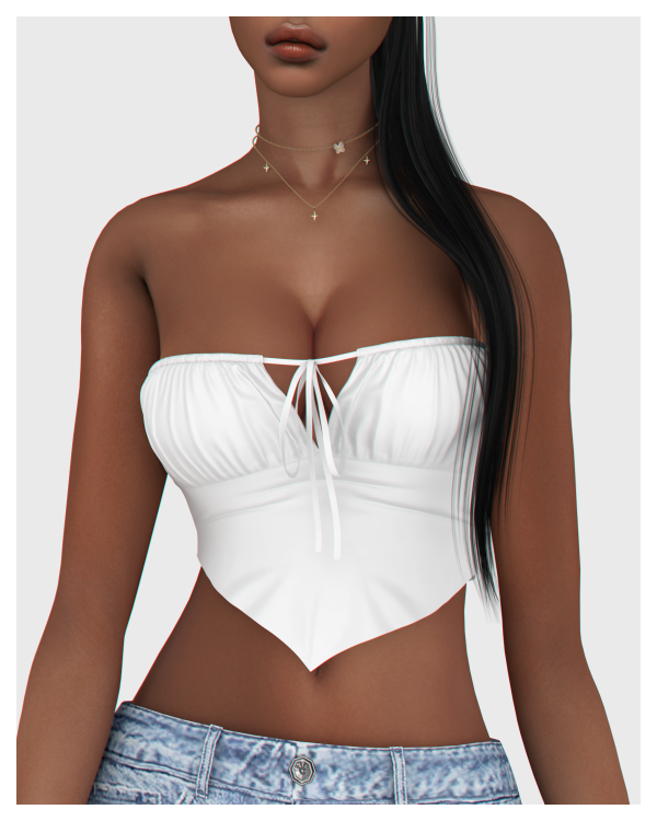 Alpha Astrid Top by simsfinds - The Sims 4 Custom Content