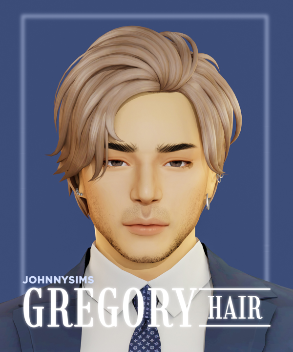 Maxis Match Gregory Hair by simsfinds - The Sims 4 Custom Content