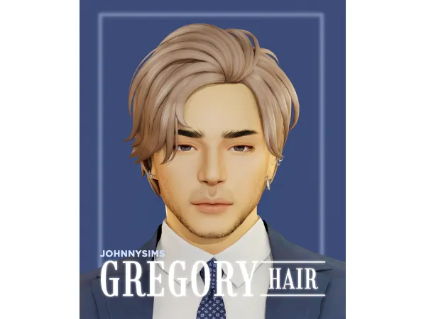 Maxis Match Gregory Hair by johnnysims - The Sims 4 Custom Content