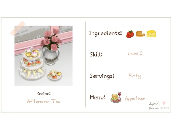 Maxis Match Afternoon Tea by littlbowbub - The Sims 4 Custom Content