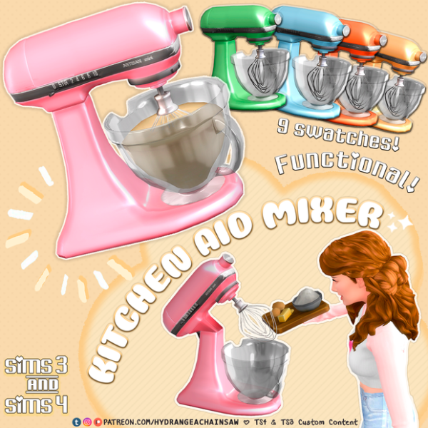 Kitchen Aid Mixer (functional) by simsfinds - The Sims 3 Custom Content