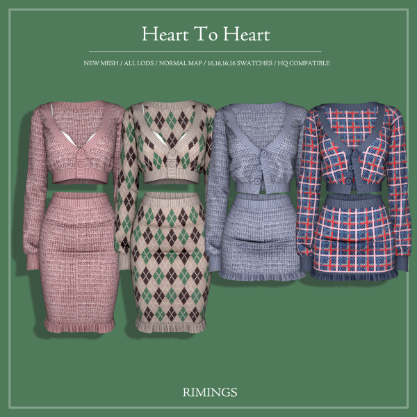Alpha [RIMINGS] Heart To Heart by simsfinds - The Sims 4 Custom Content