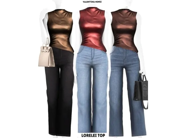 Alpha Lorelei Top Valenttina Muniz FREE - The Sims 4 Custom Content