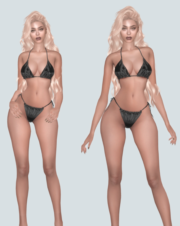 Alpha Satin Bikini by simsfinds - The Sims 4 Custom Content