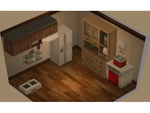4t2 retro korea kitchen - The Sims 2 Custom Content