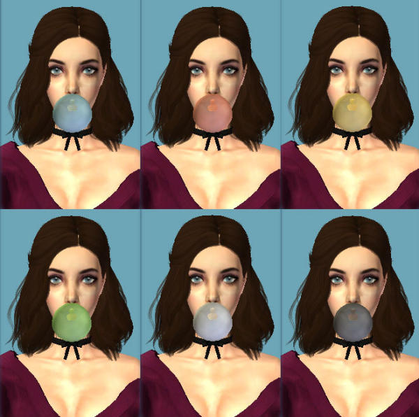 Animated Bubblegum Accessory for by simsfinds - The Sims 2 Custom Content