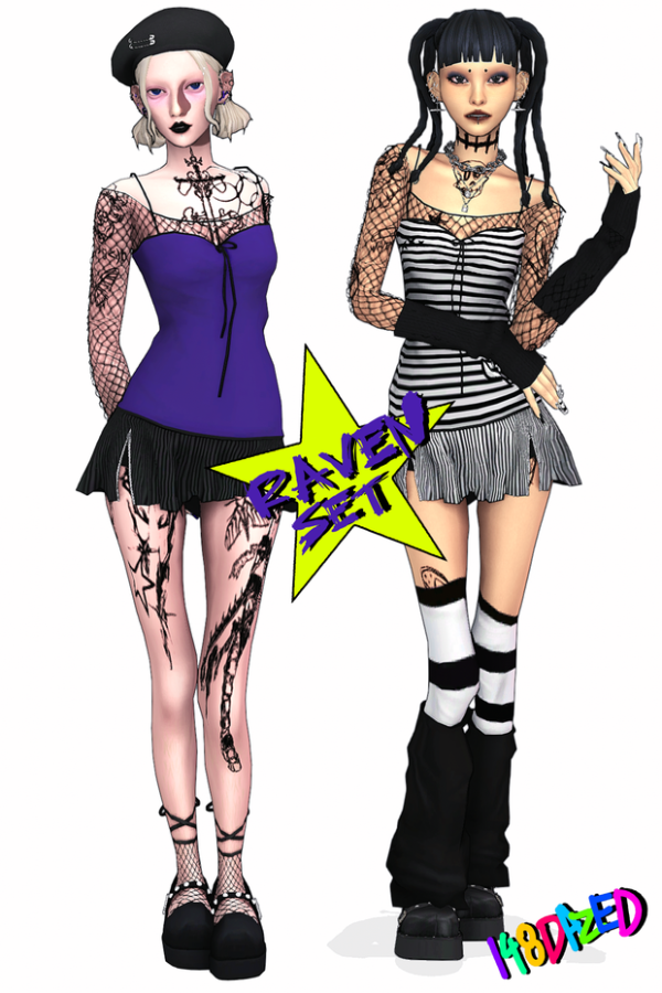 Mix RAVEN SET by simsfinds - The Sims 4 Custom Content
