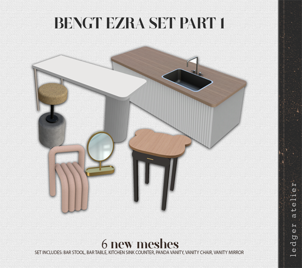 Alpha Bengt Ezra Set Part 1 by ledger_atelier - The Sims 4 Custom Content