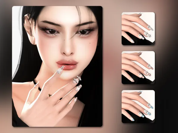 Alpha Nails P1 by Chih - The Sims 4 Custom Content
