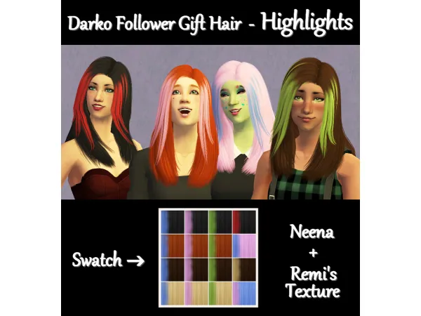 Last gift Darko Follower Gift with highlights - The Sims 2 Custom Content