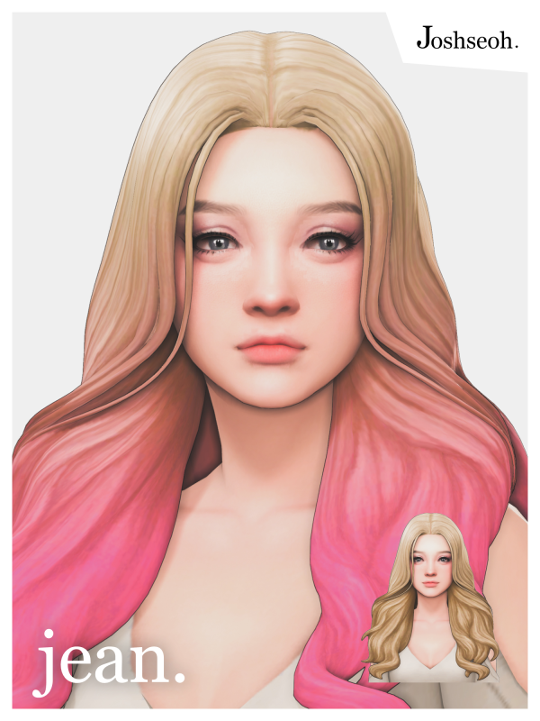 Maxis Match Jean Hair by simsfinds - The Sims 4 Custom Content