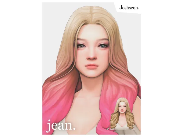 Maxis Match Jean Hair by jo_se_oh - The Sims 4 Custom Content