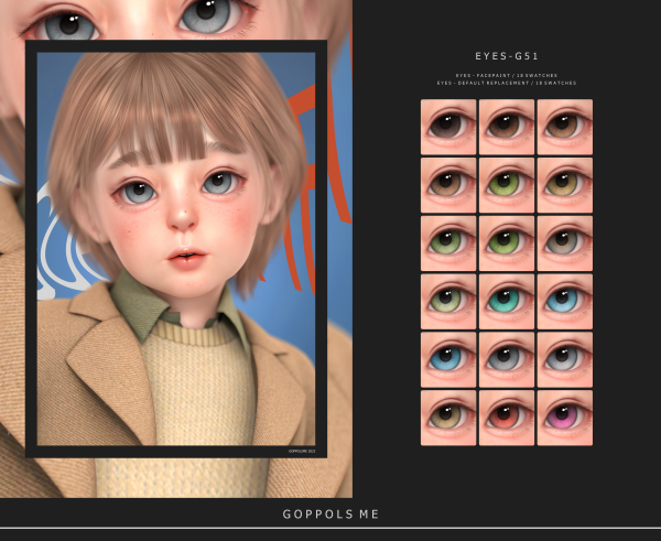 Mix GPME GOLD Eyes G51 by simsfinds - The Sims 4 Custom Content