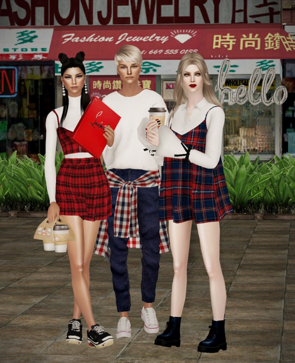 Checked day (Marigold) 4t2 BLFH by simsfinds - The Sims 2 Custom Content