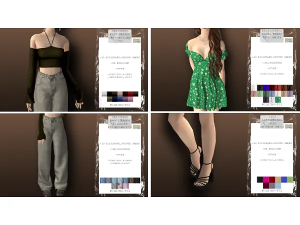 Clothes set 1 by simsfinds - The Sims 2 Custom Content