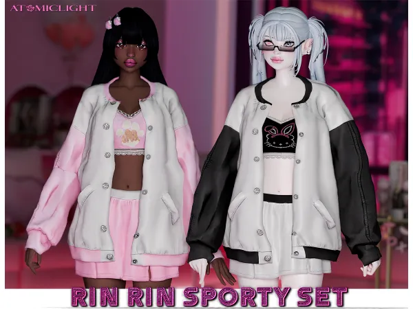 Alpha Rin Rin Sporty Set by atomiclight - The Sims 4 Custom Content