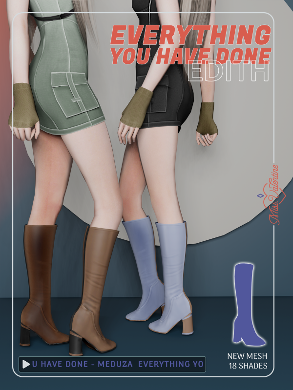 Alpha Edith Boots by simsfinds - The Sims 4 Custom Content