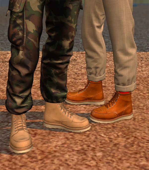 Alpha Leather Boots by simsfinds - The Sims 4 Custom Content
