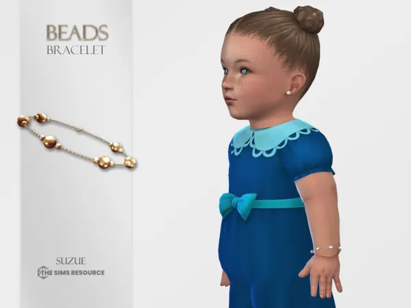 Alpha Beads Bracelet Infant - The Sims 4 Custom Content