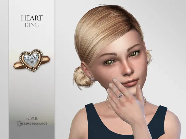 Alpha Heart Ring Child - The Sims 4 Custom Content