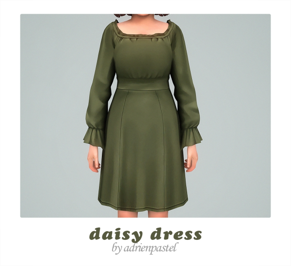 Maxis Match Daisy Dress (Kids) by simsfinds - The Sims 4 Custom Content