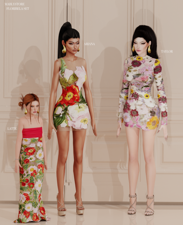 Alpha FLORAL SET by simsfinds - The Sims 4 Custom Content