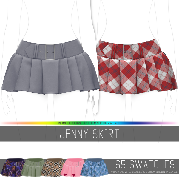 Alpha JENNY SKIRT by simsfinds - The Sims 4 Custom Content