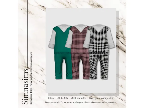 Alpha Benjamin infant knit vest outfit by simnasimsworld - The Sims 4 Custom Content