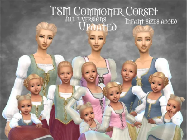 TSM Commoner Corset Dress - all 3 versions updated