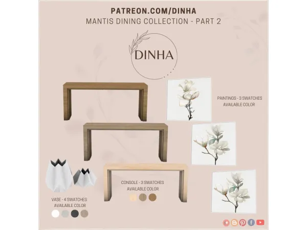 Mix Mantis Dining Collection Part 2 - The Sims 4 Custom Content