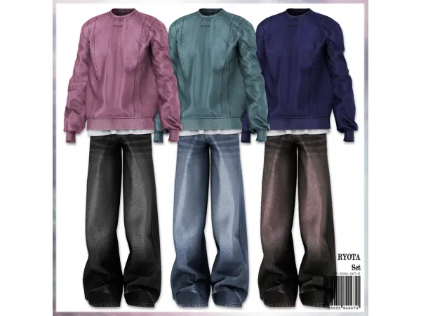 Alpha RYOTA Set by mirosims2020 - The Sims 4 Custom Content