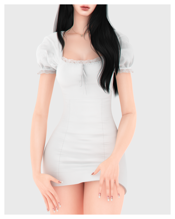 Alpha Airy Dress by simsfinds - The Sims 4 Custom Content