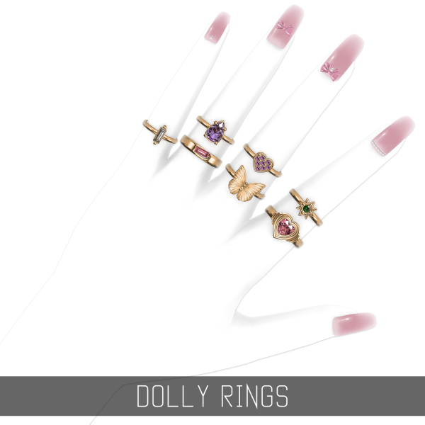 Alpha DOLLY RINGS by simsfinds - The Sims 4 Custom Content