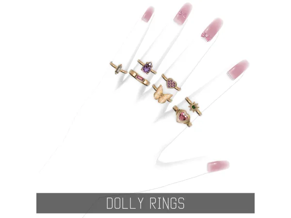 Alpha DOLLY RINGS by simpliciaty - The Sims 4 Custom Content